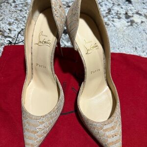 Christian Louboutin Iriza Shoes - Cream Stiletto Heels
